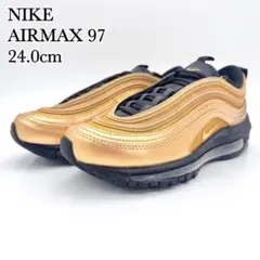 ◾️【極美品】ナイキ エアマックス97 ウィートゴールド ブラック レザー 24