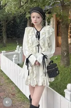 Darich ダーリッチ　ダブルフリルミニワンピース