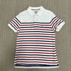 【美品】HILFIGER DENIM ボーダー半袖ポロシャツ Lサイズ