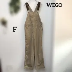 美品【WEGO 】サロペット オーバーオール ベージュ ワイド フリー