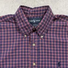 90s Ralph Lauren BLAIRE BDシャツ半袖シャツ チェックM