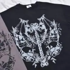 ヴォルカン＆アフロダイティ ローズスカルTシャツ 黒