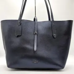 COACH コーチ ターンロックトートバッグ ブルー A4 通勤通学レディース 