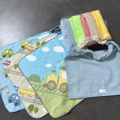 おりこうえぷろん６枚　ループタオル３枚セット