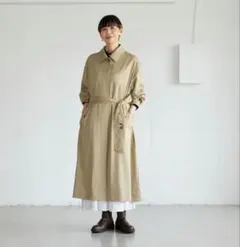 北欧、暮らしの道具店 柔らかシルエットのノーカラーコート 完売品