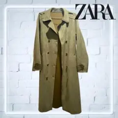 ZARA スウェード トレンチコート カーキ オータムカラー