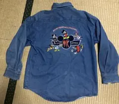 【更に値下げ】Mickey＆CO　M 青長袖 デニムジャケット 刺繍