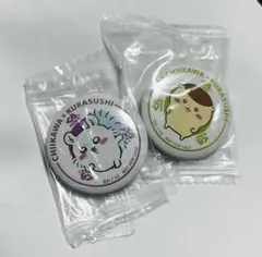 ちいかわ　くら寿司コラボ　缶バッチ　2点セット　モモンガ　くりまんじゅう