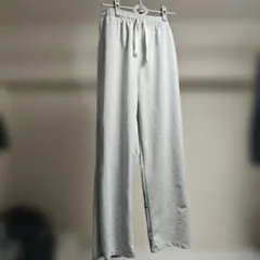 メンズ XL SHEIN スラックス ストレート 薄手 グレー ルームウェア