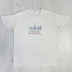 90s　USA製　シングルステッチ　ニューヨーク　Tシャツ　刺繍　XL