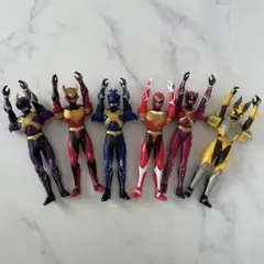 超星神グランセイザー ソフビ フィギュア 6体セット 年代物