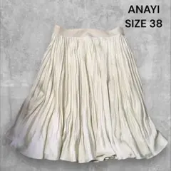 ①⑥ANAYI プリーツスカート アイボリー 38のサムネイル