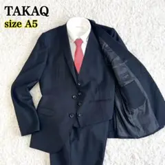 TAKAQ タカキュー 3ピース スーツ セットアップ ビジネス ブラック 通勤