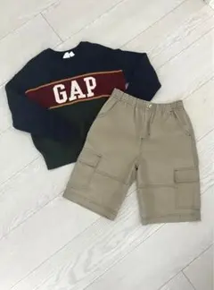 GAP スウェットシャツとカーゴショーツセット XS 110