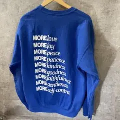アメリカ古着クルーネックスウェット ブルー Made for MORE サイズL