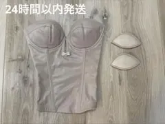 ブライダルインナー bridal bloom ビスチェ コルセット モカグレー
