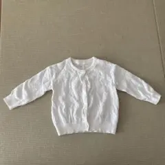 H&M ホワイト カーディガン 80cm
