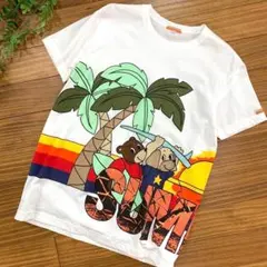 カステルバジャックデザインTシャツ　白　ホワイト　半袖　Mサイズ★