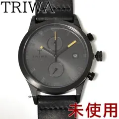 未使用 TRIWA トリワ 腕時計 クオーツ 革ベルト レザーベルト ブラックのサムネイル