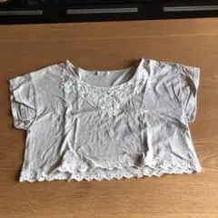 earth music&ecology ベージュ クロップドTシャツ