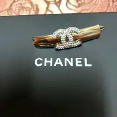 極美品 CHANEL バレッタ ココマーク ラインストーン パール ヘア