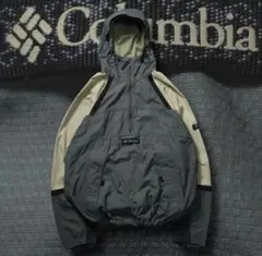 90s Columbia ナイロンアノラック カーキ ヴィンテージ テック系