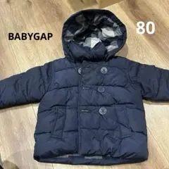 Baby GAP ネイビー フード付きダウンジャケット 80cm