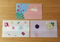 井澤屋　クリアケース　3枚セット　マスクケース　小物入れ　チケットケース