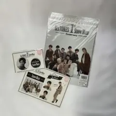 【新品未使用】Snow Man クリアファイル ステッカー 缶バッジセット