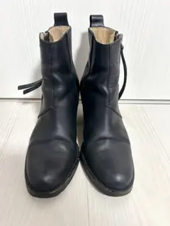 【Acne】レザー アンクルブーツ ブラック サイドジップ 本革 ショートブーツ
