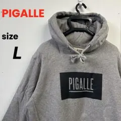 PIGALLE ピガール ボックスロゴ プルオーバー スウェット パーカー