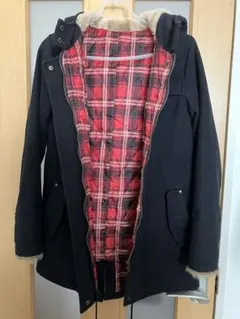 ファーフード付きコート　カジュアル　ティーン