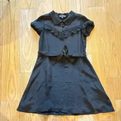 EMPORIO ARMANI 6歳118cm 黒シルクドレス