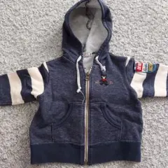 DOUBLE B フード付きパーカー 80cm ネイビー