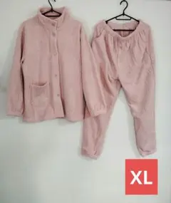 暖かい♥パジャマ ルームウェア XL ピンク 部屋着 前開き 新品　ふわモコ