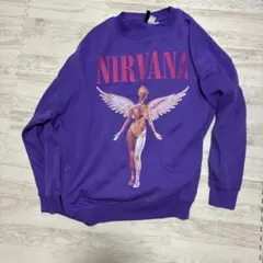 NIRVANA 天使デザイン スウェット 紫
