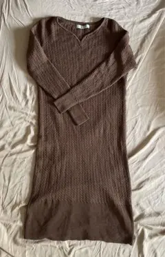 ウール 100% ニット　ワンピース　NANO universe