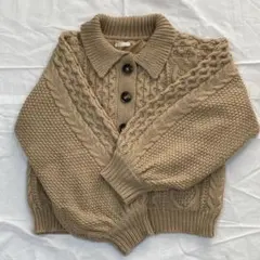 Emsexcite 襟付き ニットカーディガン