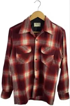 ぶ*ん様 70s JC Penney オンブレチェック　ネルシャツ　開襟