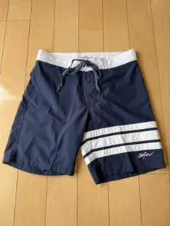 wtwダブルティーネイビー ストライプ ショートパンツ 28