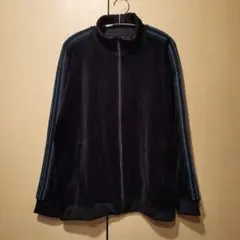 ベロアトラックジャケット ブラック　LL　ワークマン