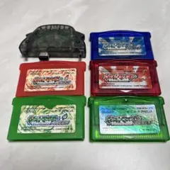 【美品】ポケモンGBA ルビー、サファイア、エメラルド、レッド、グリーン