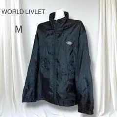 極美品 WORLD LIVLET 裏全面フリース防風 黒赤 M キャンプ 登山