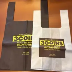 3COINSエコバッグ2枚セット⭐️