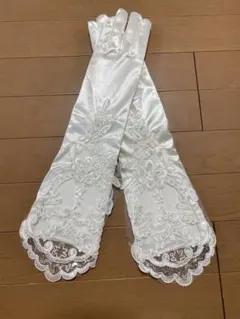 ウェディンググローブ ロング×サテン×レース