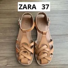 ZARA レザーサンダル　37