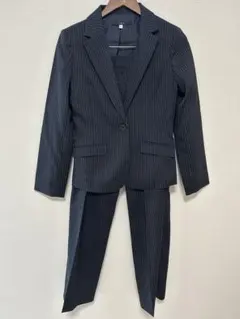 ネイビー ストライプ パンツスーツ Lサイズ