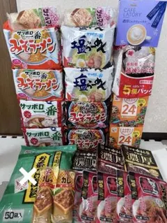 インスタント　レトルト食品詰め合わせ　サッポロ一番　パン工房　越後のごはん他のサムネイル
