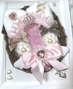 【B8】限定　硬質ケース トレカケース レースデコ 天使　猫 ショコラ