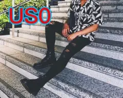 アメリカンイーグル スキニー ダメージデニム ジェギング